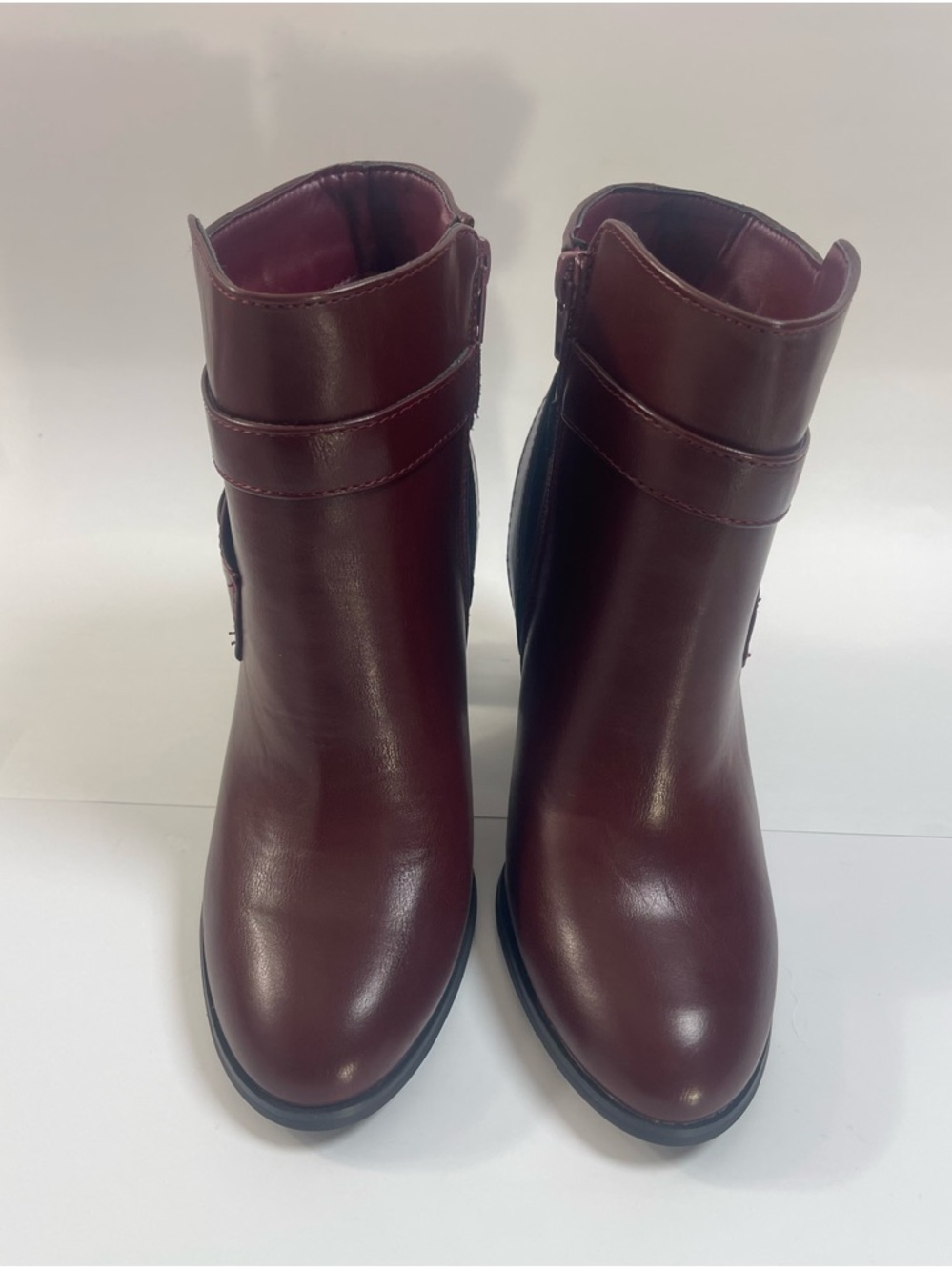 Shoe Dazzle Women's Burgundy Ankle Booties